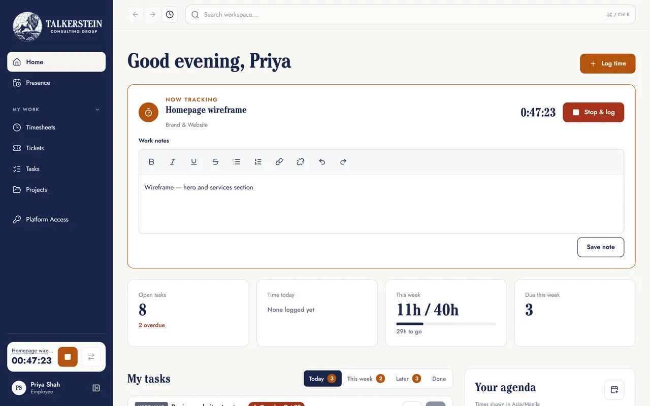 Staff portal