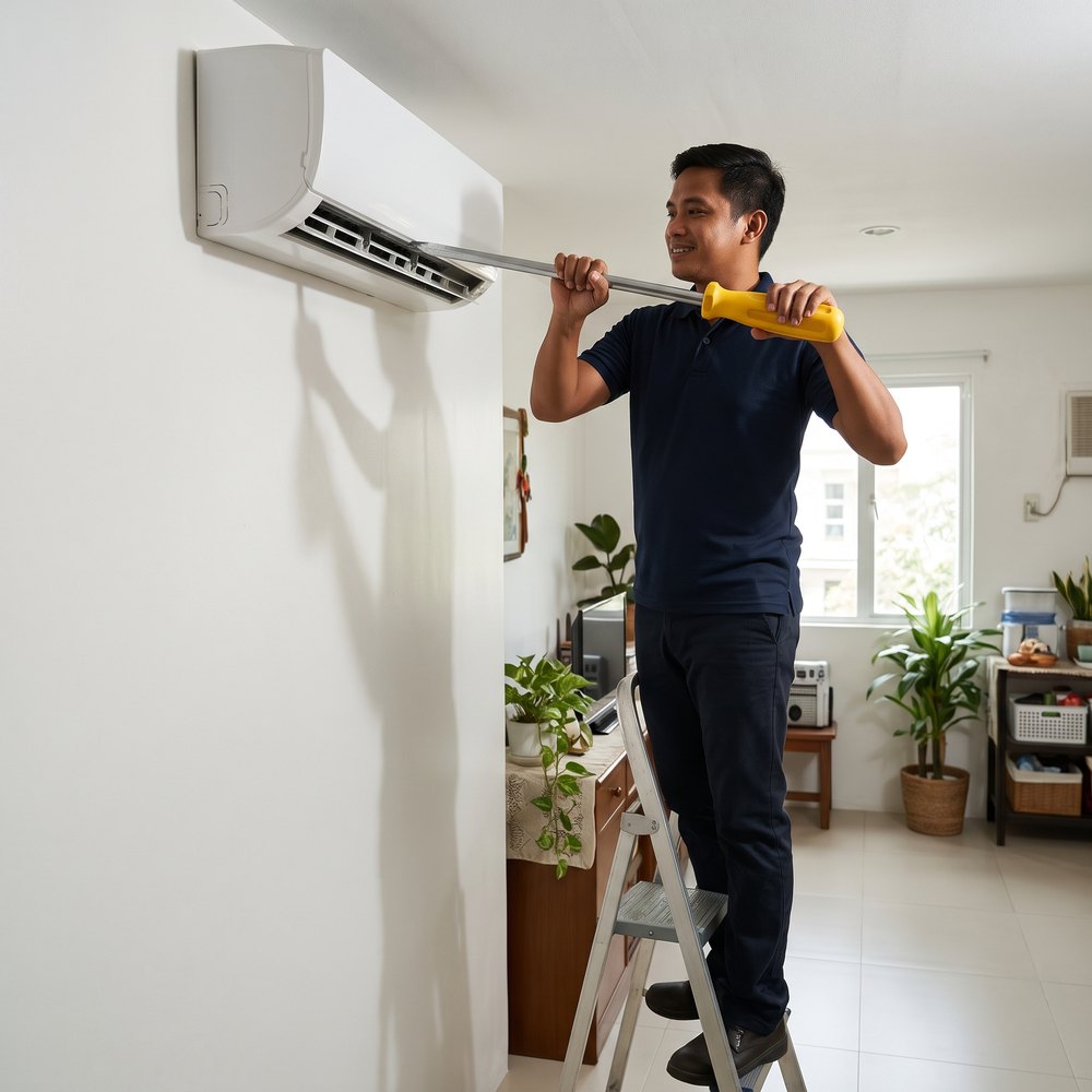 Home Services customer asking a question on Messenger